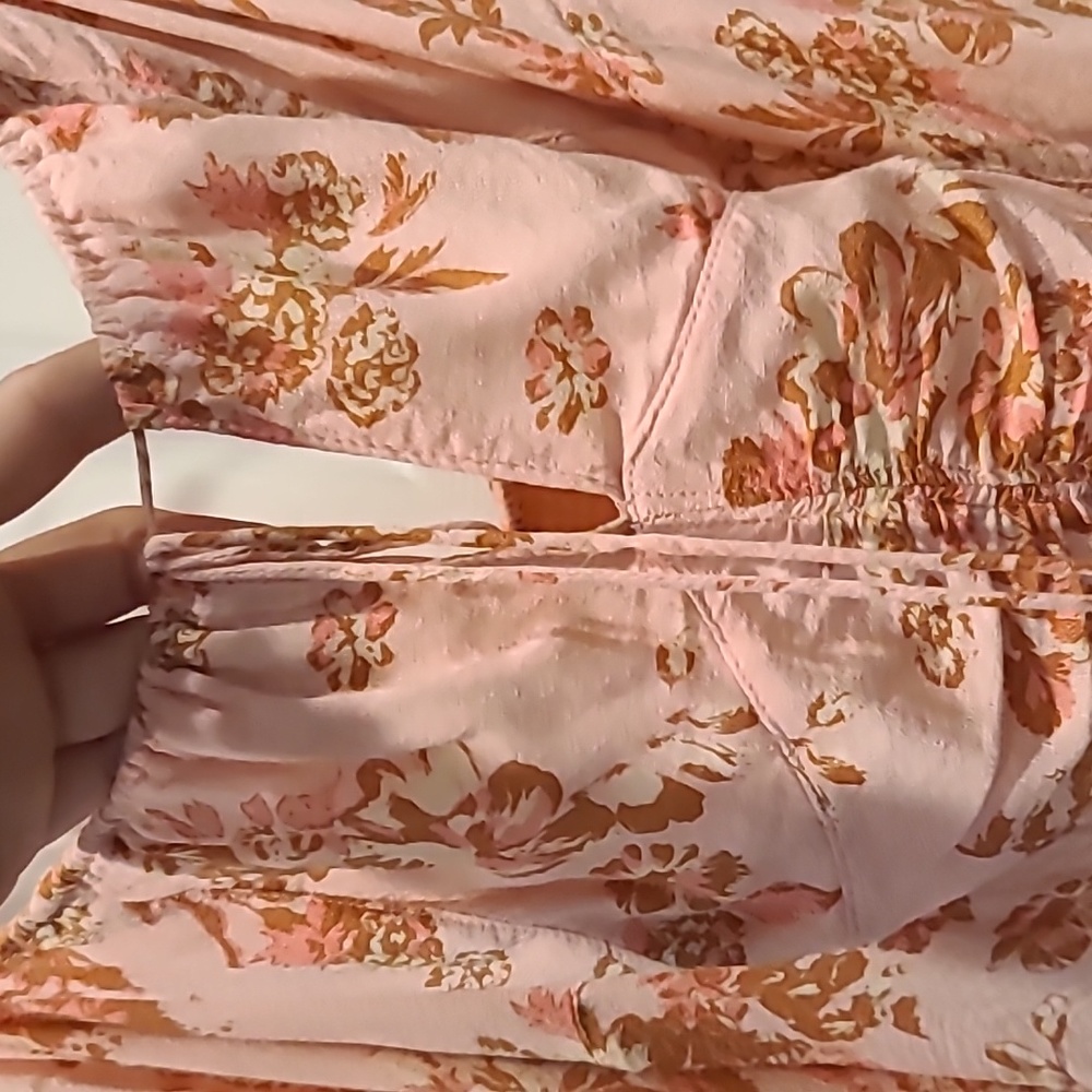 Free People Ruched Pink Top - Picture 3 of 7